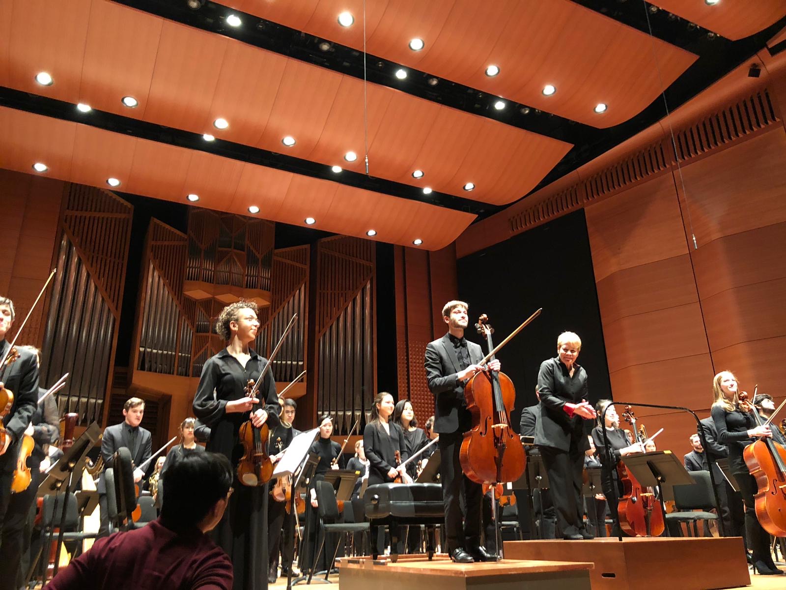 with Marin Alsop, Conductor, Shostakovich Cello Concerto No. 2, Alice Tully Hall
                            Lincoln Center, NYC